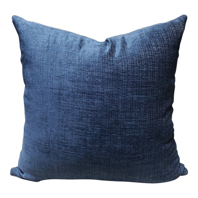 Lee Jofa Judd Indigo Fabric Pillow Cover For Sale