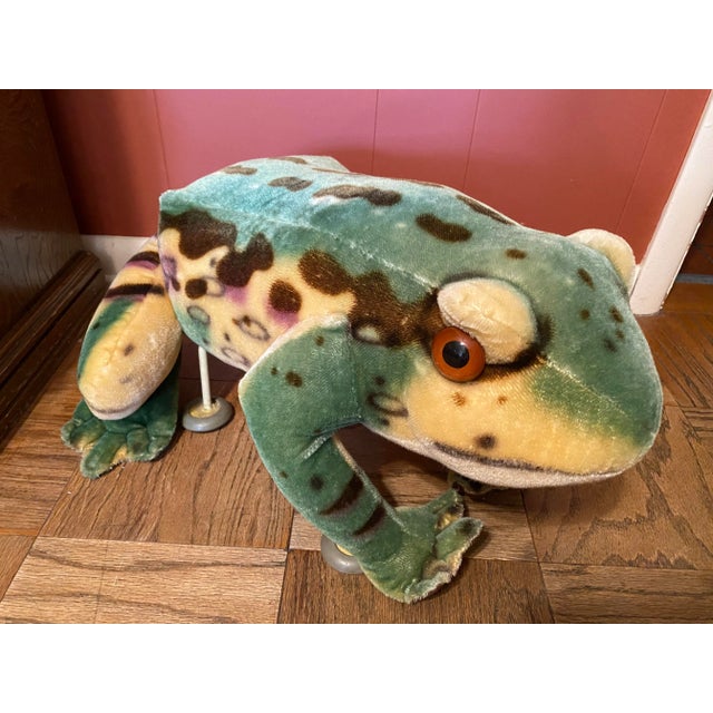 Realism 1950s Vintage Steiff Mohair Frog Footstool Ottoman For Sale - Image 3 of 11