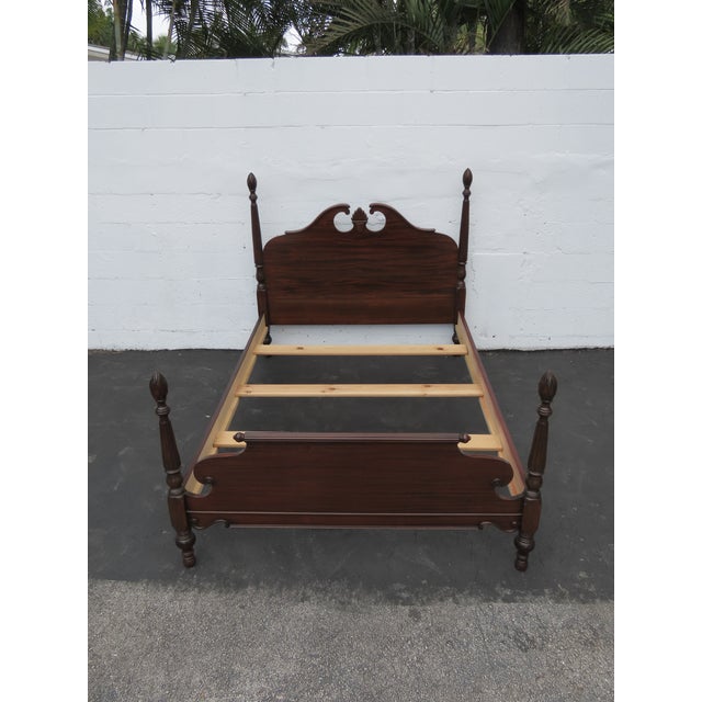 1940s 1940s Mahogany Full Size Poster Pineapple Finial Bed 6412 For Sale - Image 5 of 18