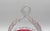 Circa 1880 cranberry glass bride's basket with clear handle, England. A tour de force of glass blowing with rare thorned...