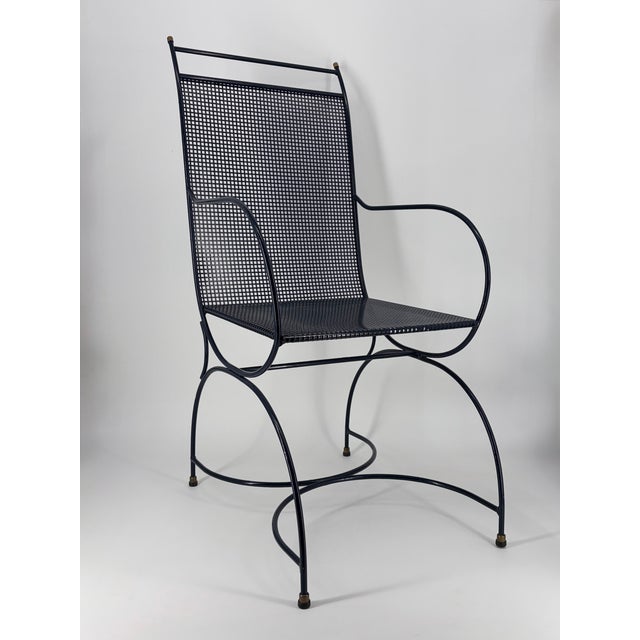 Metal Set of Postmodern Glass Garden Furniture with Chairs and Table, 1980s, Set of 3 For Sale - Image 7 of 18