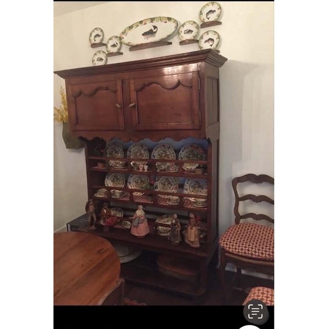 Brown French Antique Fruitwood Dressoir, China Cabinet or Cupboard For Sale - Image 8 of 18