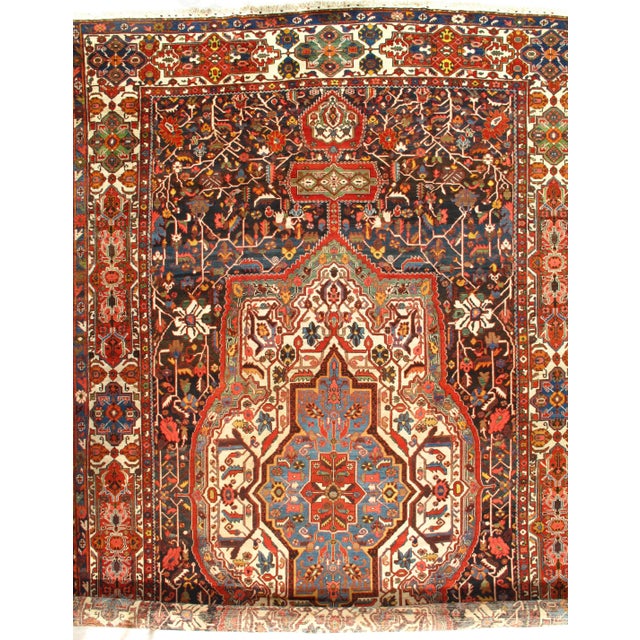 Textile Pasargad NY Antique Persian Bakhtiari Hand-Knotted Rug - 11'3" x 19'7" For Sale - Image 7 of 8