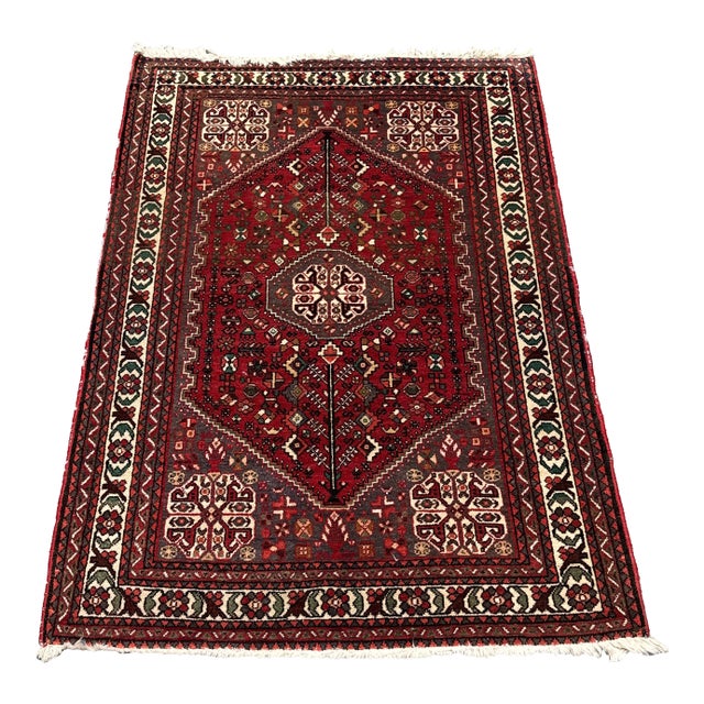3ft 7in × 5ft 4in Persian Area Rug From Iran, Vintage For Sale
