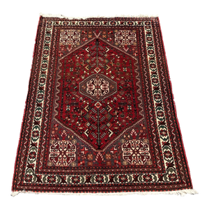 3ft 7in × 5ft 4in Persian Area Rug From Iran, Vintage