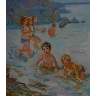 Soviet Children Portraits of Children Oil Painting Original Ukrainian Artist Polyakova M. 90-80 11 For Sale