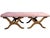 Vintage Dorothy Draper Espana Pink Velvet Bench With Curule Legs For Sale - Image 12 of 15