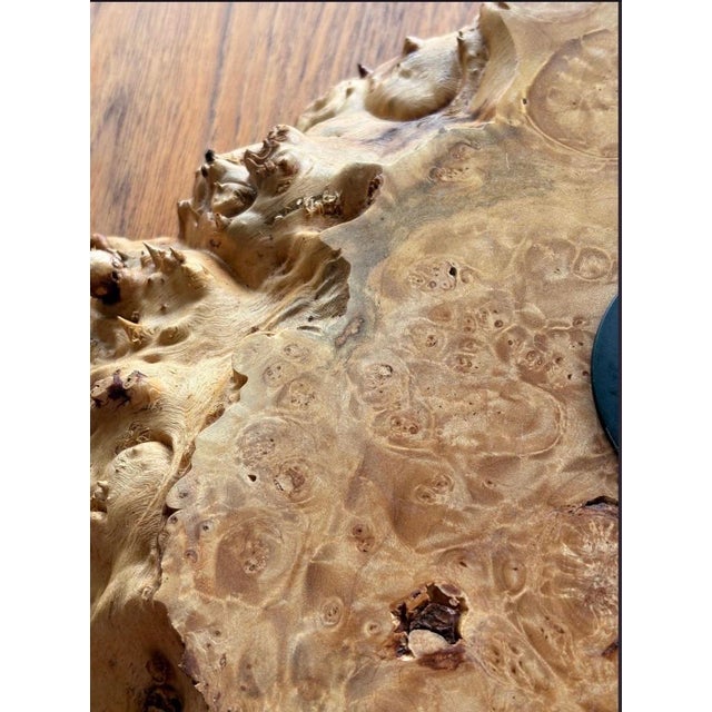1970s Vintage Large Natural Burl Wood Ikebana Vessel For Sale - Image 5 of 7