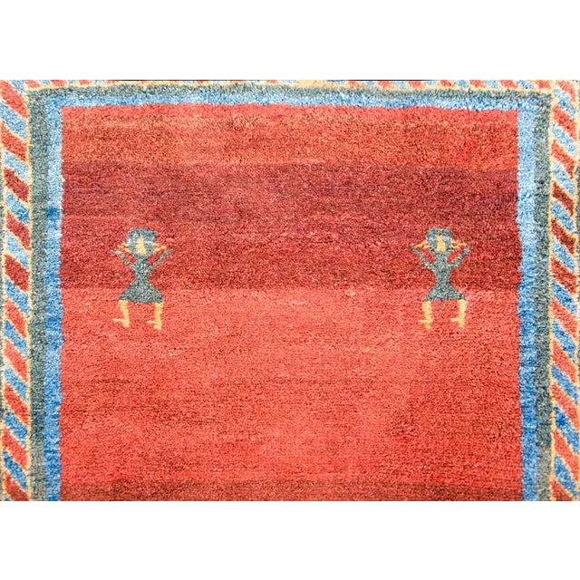 Late 20th Century Vintage Gabbeh Rug For Sale - Image 4 of 12