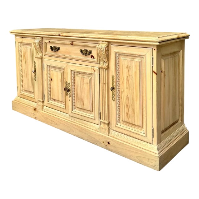 Vintage Link-Taylor Washed Pine Credenza For Sale