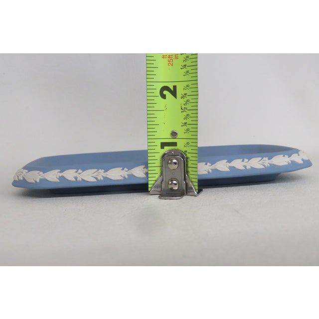 Wedgwood Jasperware Blue Tray Rectangular Trinket Pin Dish Plate British 4683b For Sale - Image 13 of 14