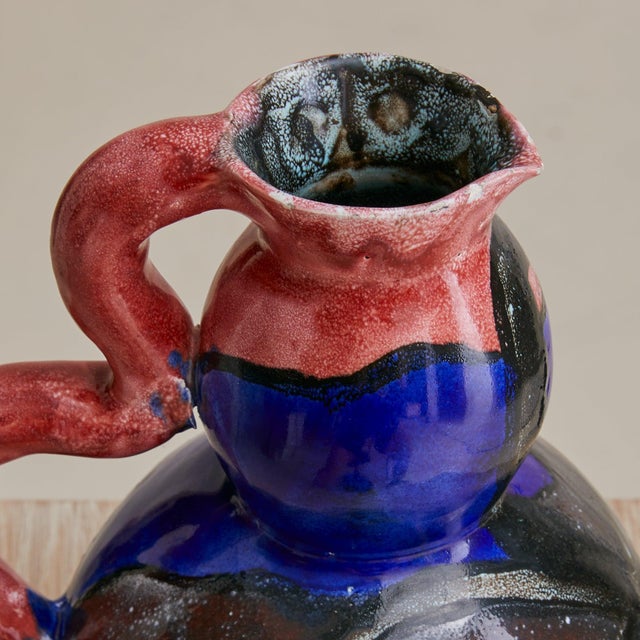 Mid 20th Century French Ceramic Pitcher by Arlette Roux, 1954 For Sale - Image 5 of 7