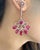 Bochic “Capri” Vintage Ruby & White Topaz Earrings Set In 18K Gold & Silver For Sale - Image 9 of 9