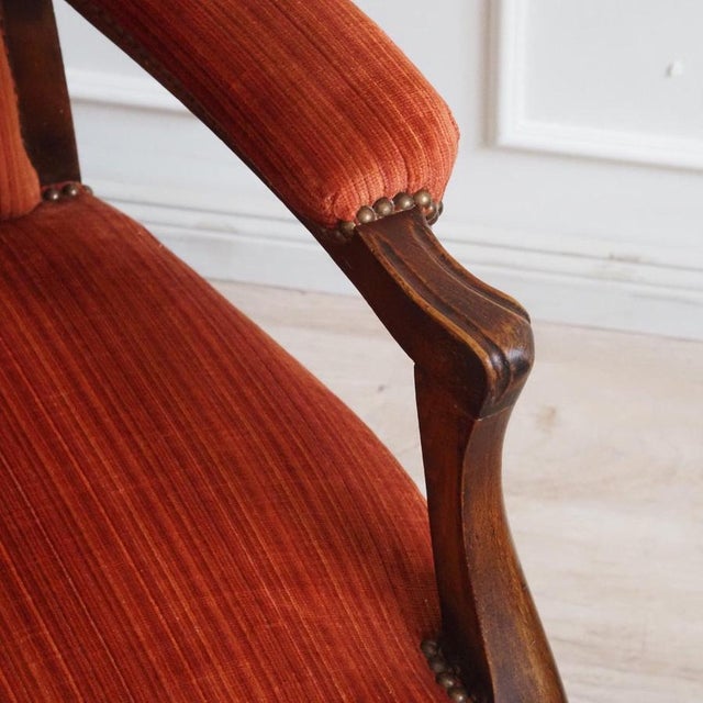 Antique French Salon Chair, 1890s For Sale - Image 5 of 13