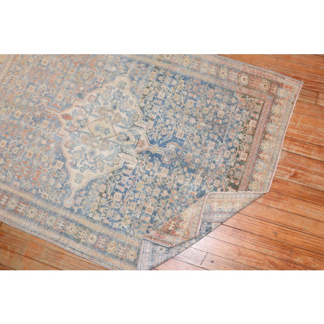 Antique Zabihi Collection Persian Senneh Scatter Size Rug - 3'3" x 4'7" For Sale - Image 4 of 9