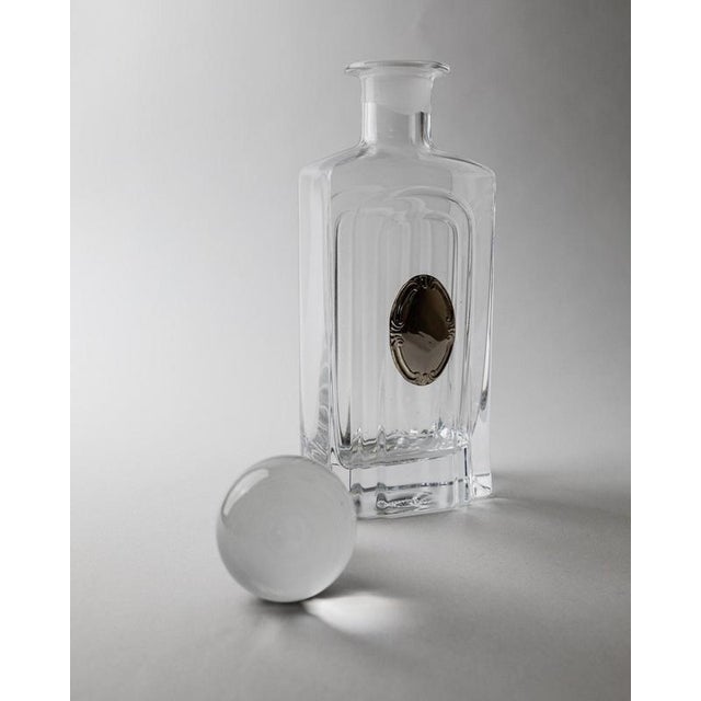 Late 20th Century Vintage Glass Decanter in Clear Glass, 1980s For Sale - Image 5 of 13