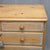 Antique English Edwardian Natural Pine Chest of Drawers With Blue French Line For Sale - Image 4 of 6