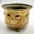 Rustic European Vintage Italian Hammered Brass Footed Cachepot Jardiniere Planter For Sale - Image 3 of 8
