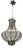 Wrought Iron Murano Glass Light Pendant 1950s For Sale