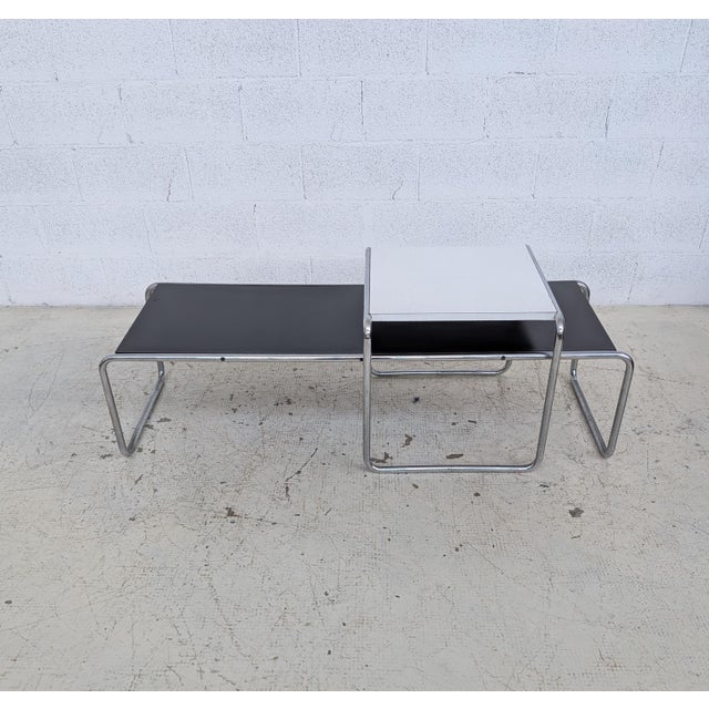 Wood Laccio Low Tables by Marcel Breuer for Gavina, 1960s, Set of 2 For Sale - Image 7 of 12