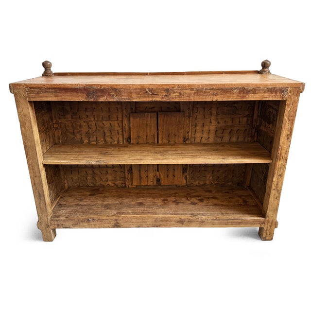 Wood Antique Indian Dowry Chest Tall Bar Cabinet For Sale - Image 7 of 10