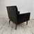 Mid 20th Century Mid Century Modern Black Vinyl Lounge Chair With Walnut Base Milo Baughman Style For Sale - Image 5 of 12