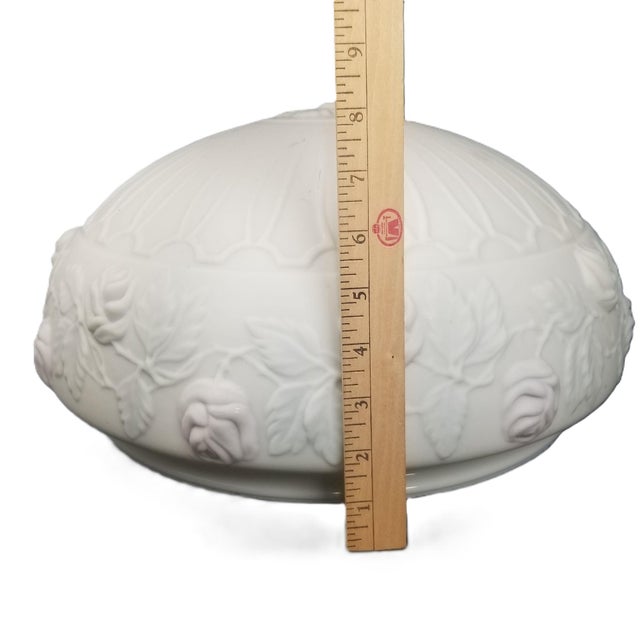 Large Early 20th Century Victorian Inverted Glass Bowl Ceiling Fixture ...