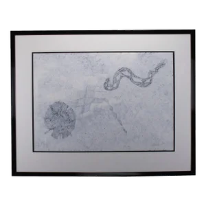 Abstract Oil on Paper by Robert Winslow Titled "Wati Wati Looks For Reason”