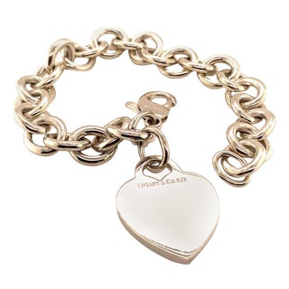 1990s Tiffany & Co. Estate Sterling Silver Bracelet 34.2 Grams For Sale