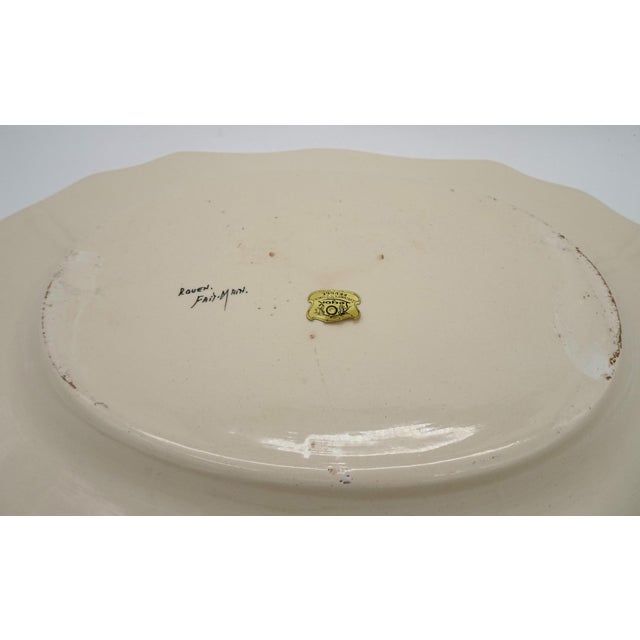 Large Vintage Hand Painted French Vieux Rouen Tureen with Charger, 1930s For Sale - Image 15 of 18