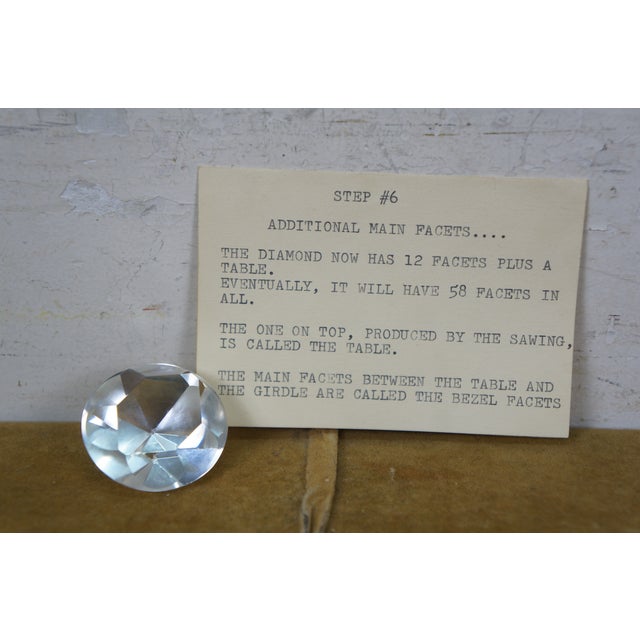 Glass Vintage Glass Prisms Jewelers Diamond Cutting Demonstration Set Gemstone Case For Sale - Image 7 of 16