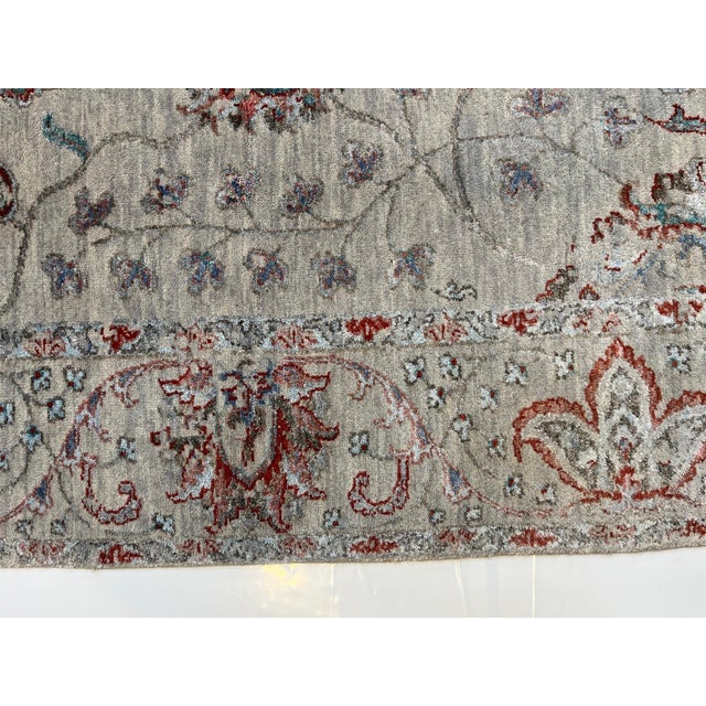 Persian Silk and Wool Agra Rug , 6'2" X 9'3" For Sale - Image 3 of 5