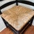 Vintage Mid-Century Ebonized Ladder-Back Corner Chair With Woven Rush Seat For Sale In Milwaukee - Image 6 of 8