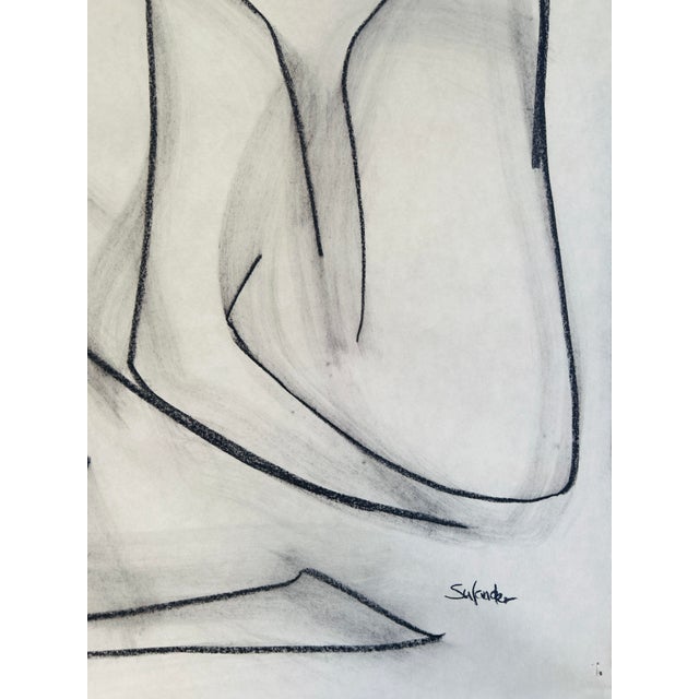 Erik Sulander Abstract Drawing on Mulberry Paper by Erik Sulander For Sale - Image 4 of 5