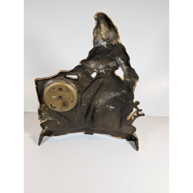 Rare Antique Gilded Commerce Mantle Clock by Golden Novelty MFG C 1885 For Sale - Image 10 of 11