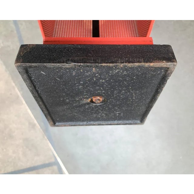 Minimalist Perforated Steel Umbrella Stand, 1960s For Sale - Image 18 of 18