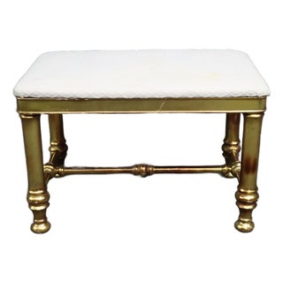 Hollywood Regency Gilt Footstool For Sale