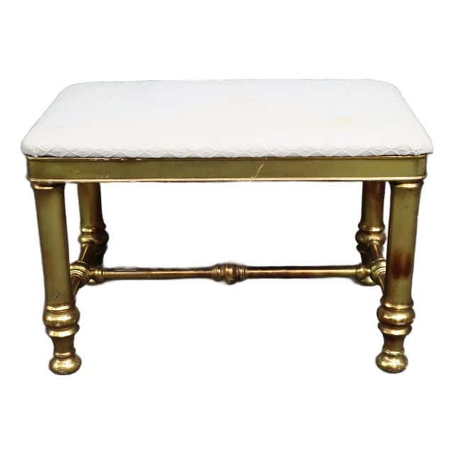 Hollywood Regency Gilt Footstool For Sale