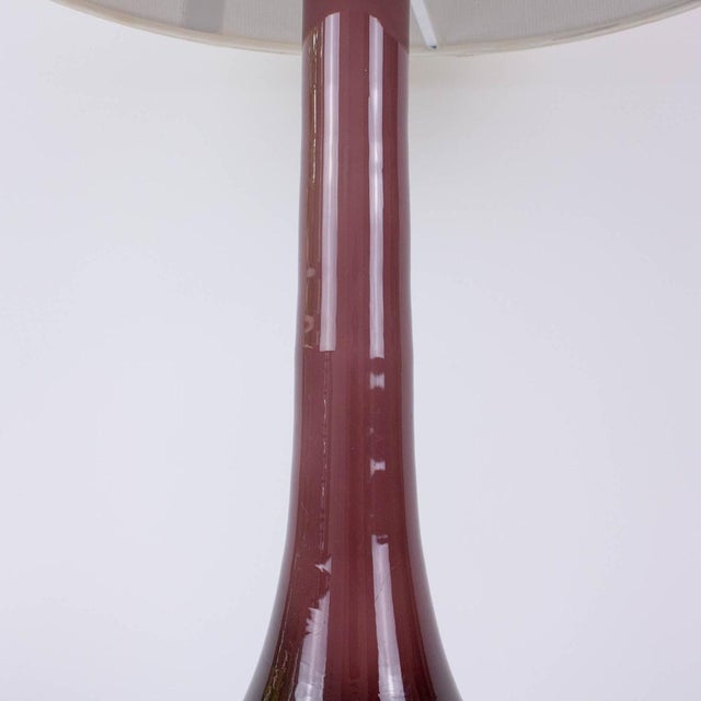 Purple Portuguese Amethyst Opaline Glass Table Lamp, 1960s For Sale - Image 8 of 14