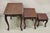 Vintage French Rococo Baroque Style Mahogany Nesting Side Tables - Set of 3 For Sale - Image 12 of 12