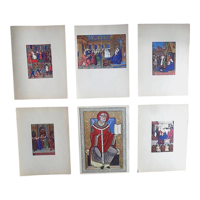 Vintage Mid 20th C. Ltd. Edition Verve Art Journal Book of Hours Lithographs - Set of 6 For Sale