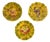 Antique Set of 3 French Sarreguemines Majolica Fruit Dessert Plates For Sale