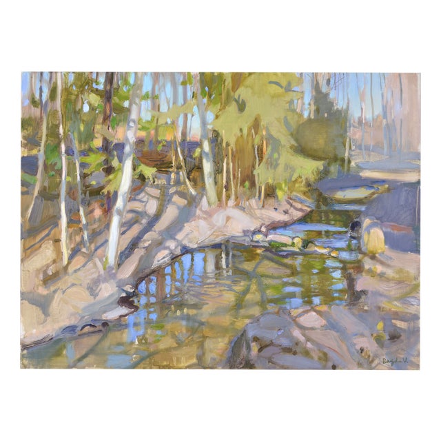Valery Bayda, In the April Sun, 2025, Oil Painting on Canvas For Sale