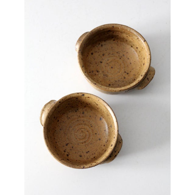 Ceramic Vintage Studio Pottery Bowls Pair For Sale - Image 7 of 11