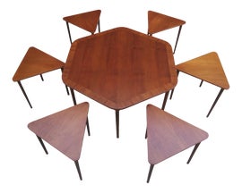 Vintage New Gold Nesting Tables For Sale Chairish If a more vintage look appeals to you and you want the functionality of nesting tables without the modern look, search for antique designs.