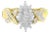 10K Yellow Gold Round And Baguette-Cut Diamond Ring (1/2 Cttw, H-I Color, I1-I2 Clarity) - Size 8 For Sale