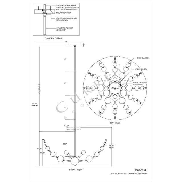 2020s Currey & Company Abberton Chandelier For Sale - Image 5 of 6
