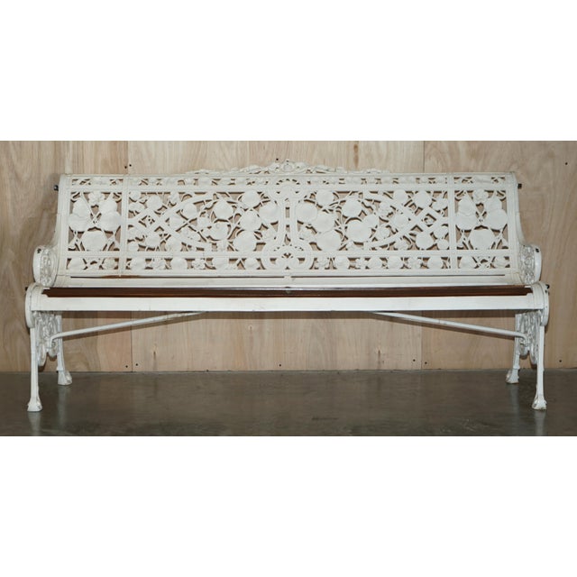 We are delighted to offer for sale this beautiful Coalbrookdale Nasturtium pattern cast iron garden seat or bench dating...