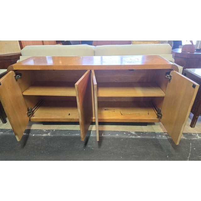 1960s Henredon "Scene Two" Collection Burlewood Credenza For Sale - Image 5 of 11