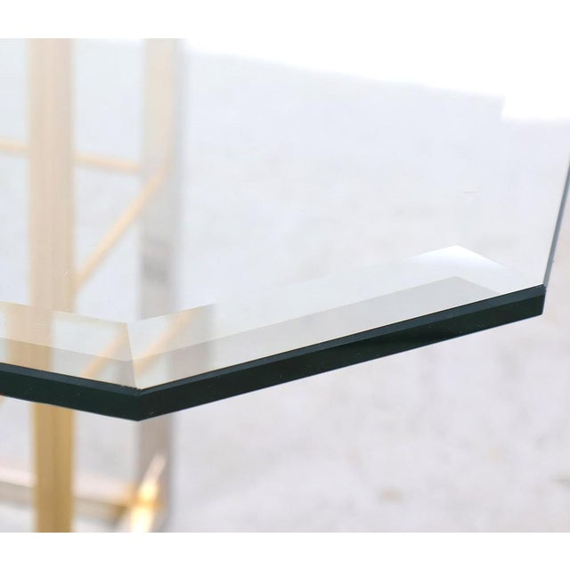 Vintage Brass and Glass Dining Table, 1970s For Sale - Image 10 of 14